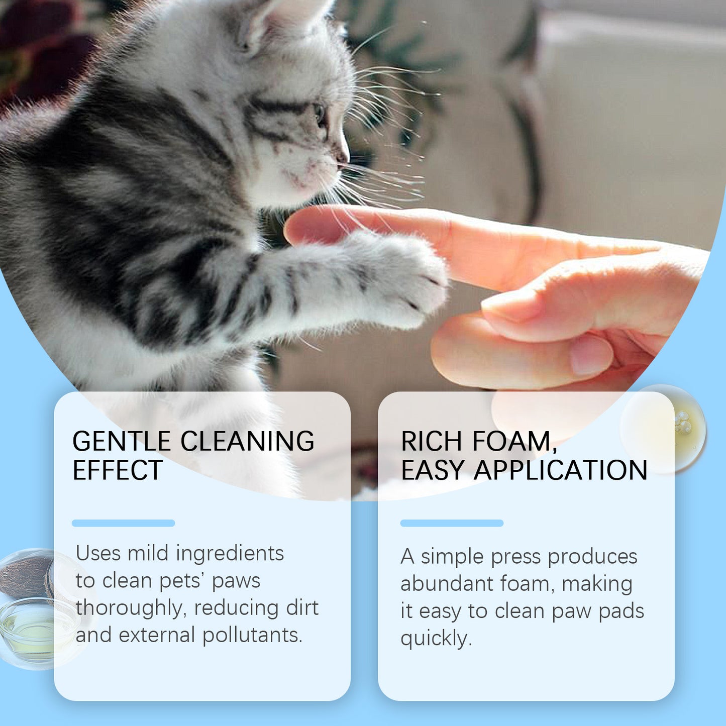 Yegbong Pet Paw Foam Cleaner for Dogs & Cats Foot Care Cleaner