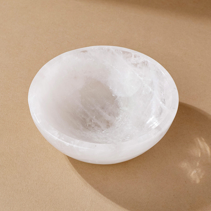 White crystal bowl paired with amethyst