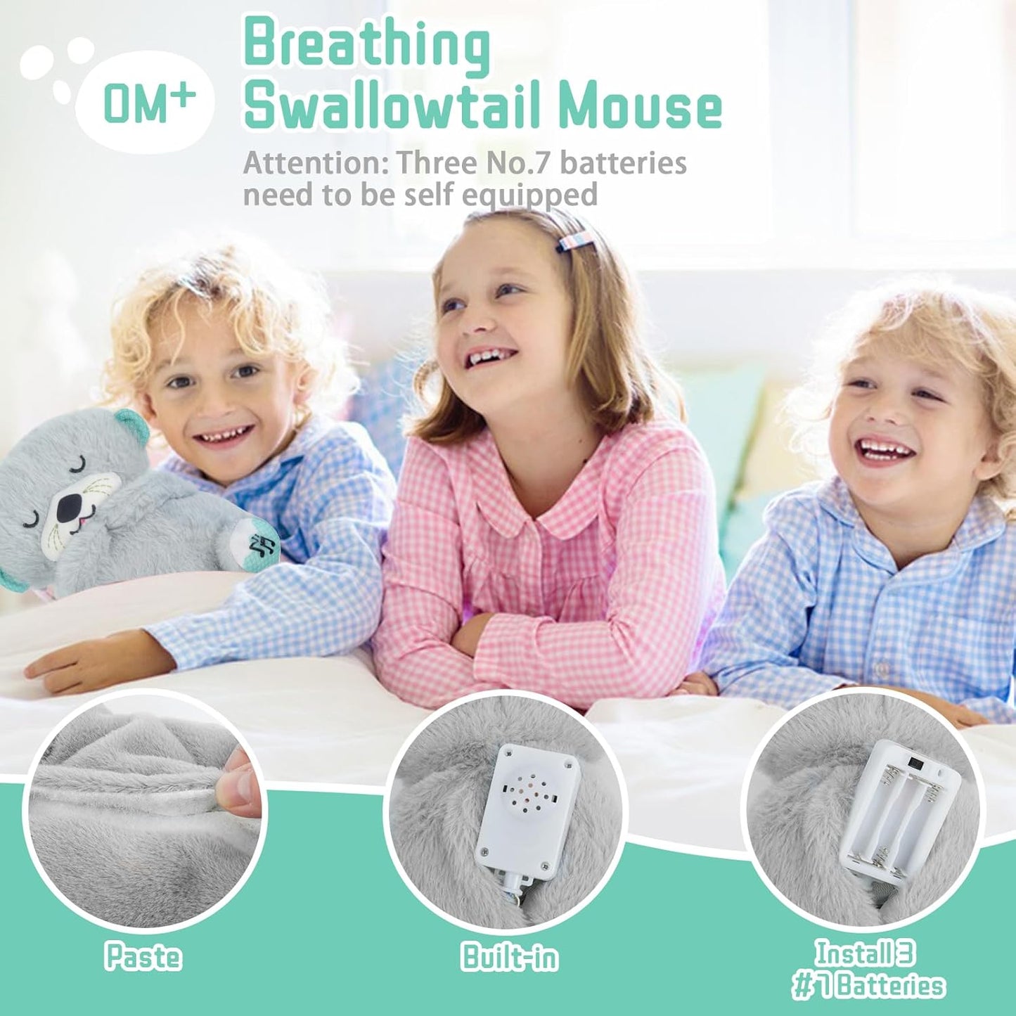 US Local Stock Breathing Stuffed Animal, Mush Plushies for Anxiety and Sleep, Four Gear Adjustment, Portable Plush Toy