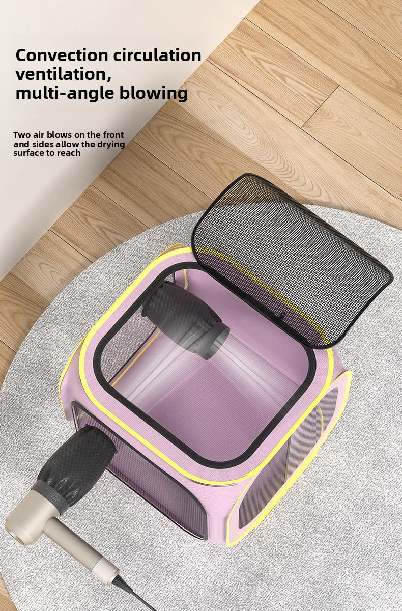 Household hair dryer, pet drying box, cat bath dryer, special hair dryer bag for small dogs