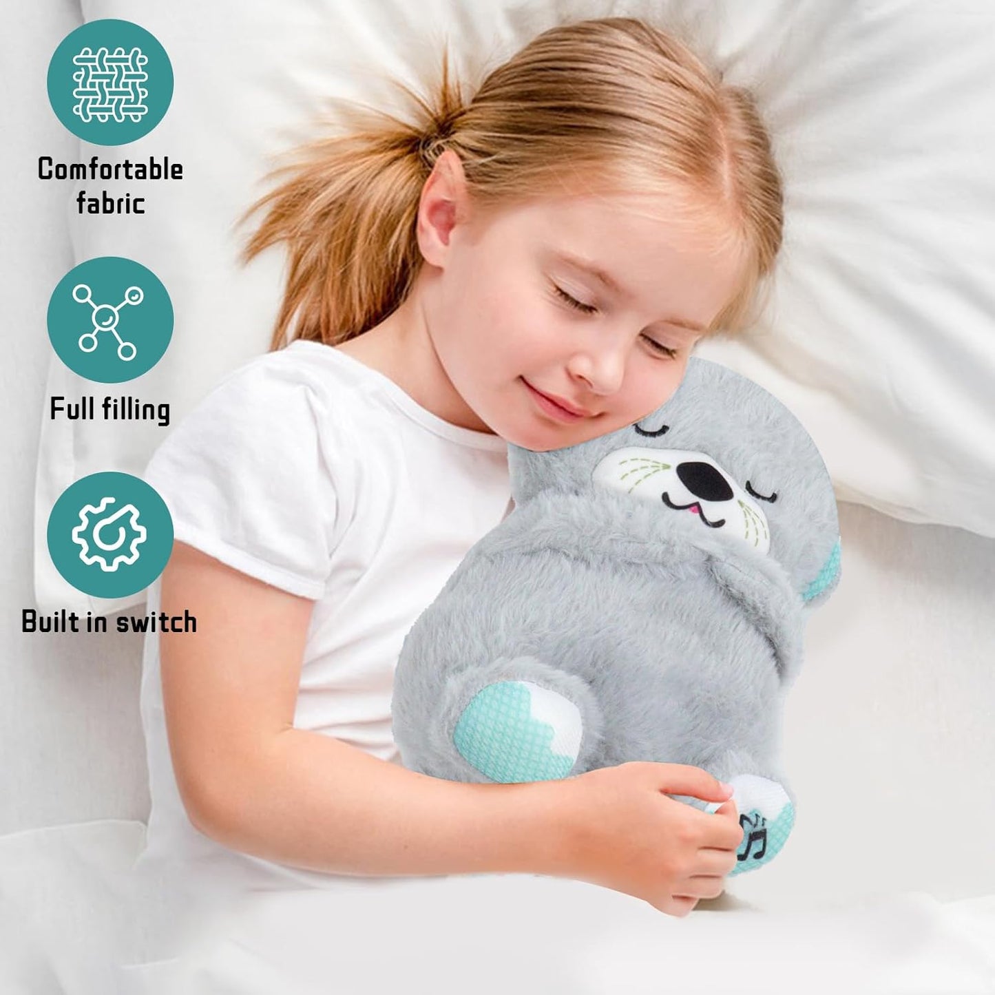 US Local Stock Breathing Stuffed Animal, Mush Plushies for Anxiety and Sleep, Four Gear Adjustment, Portable Plush Toy