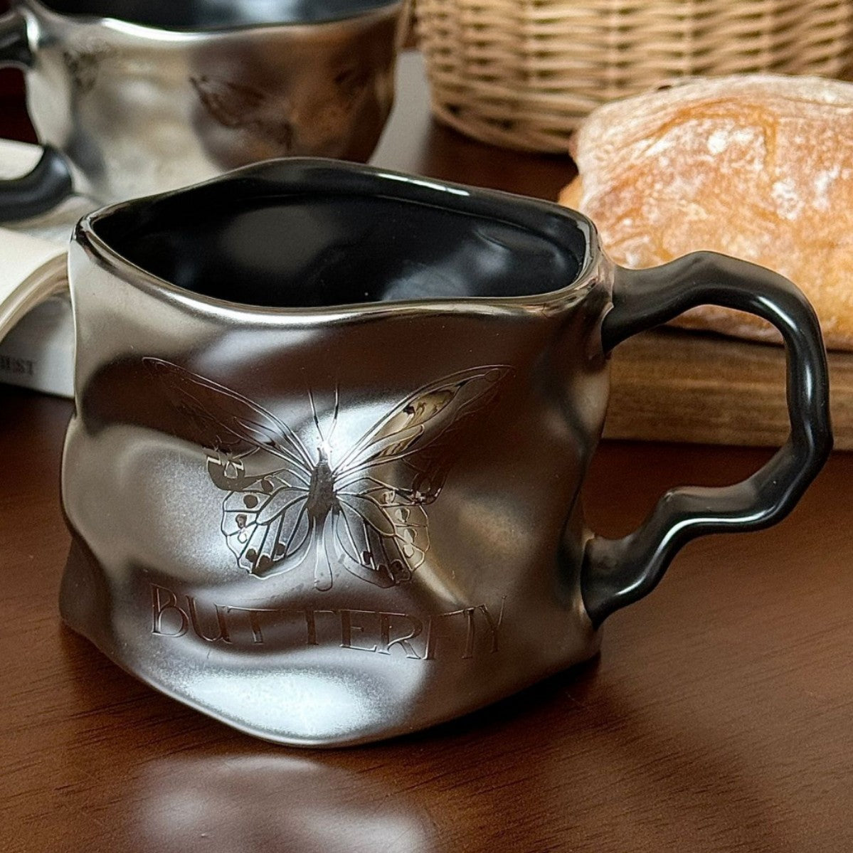 （Three cups）Light Luxury High-End Ceramic Mug Creative High-Value Home Office Elegant Goddess Coffee Cup Tea Cups