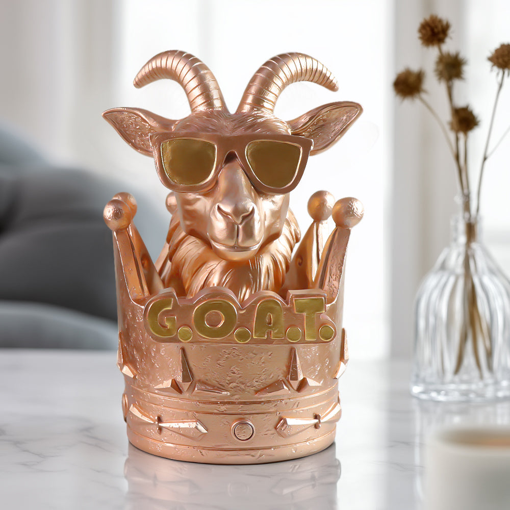 Resin Crown Goat Trophy  a Symbol of Excellence and Majesty Music Trophy | Detailed Goat Design | Metal Polished, Goat Gifts