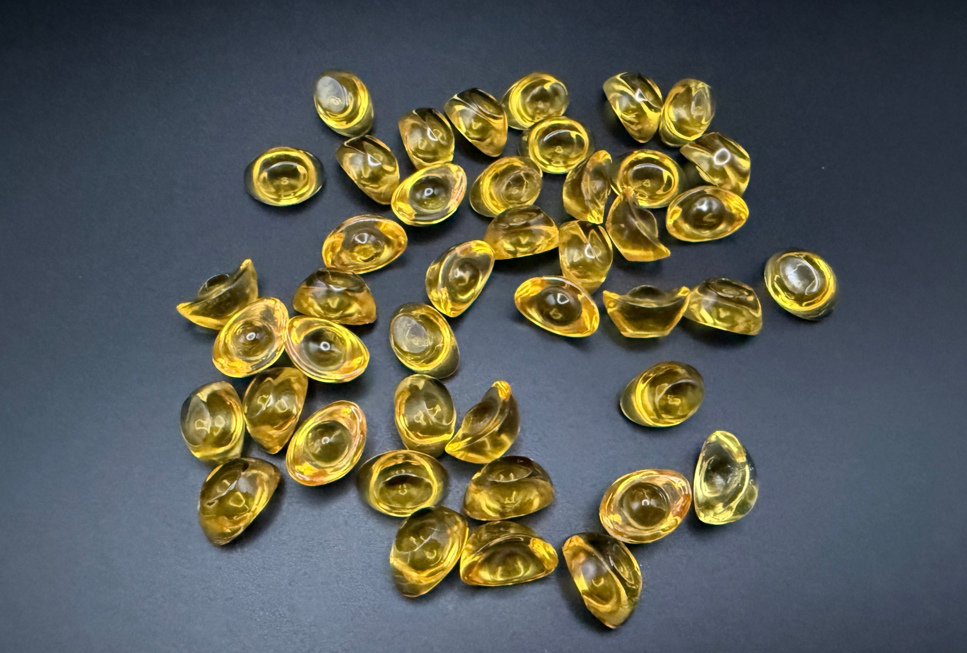 Lucky and Wealthy Yellow Crystal Small Ingot 300 Pieces