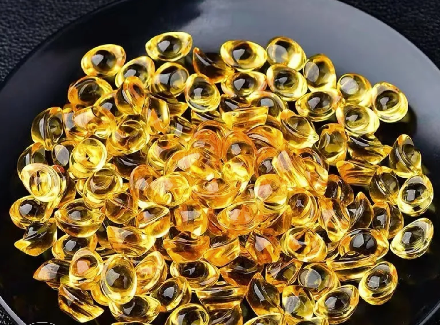 Lucky and Wealthy Yellow Crystal Small Ingot 300 Pieces