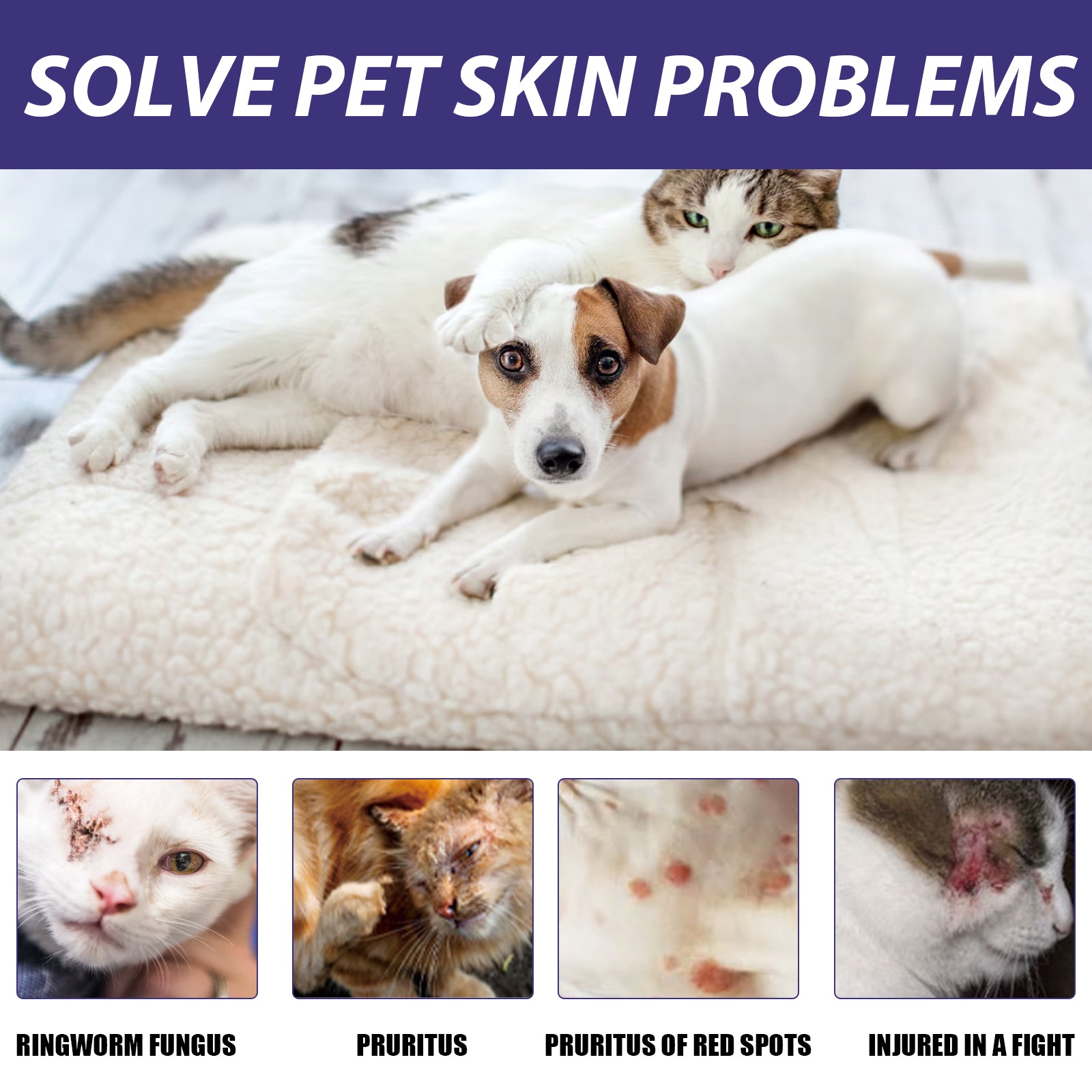 Yegbong Pet Antibacterial Spray for Cats Dogs Skin Care