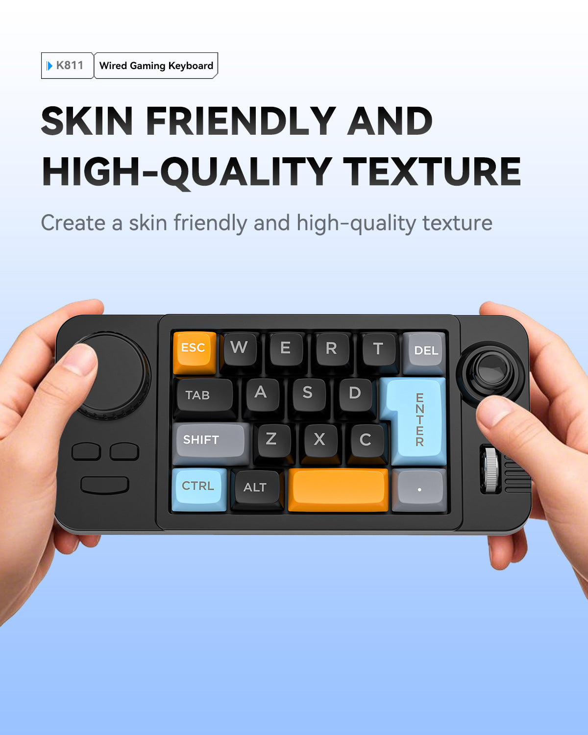 K811 Wired 19 Key Gaming Keyboard multi functional knob and joystick