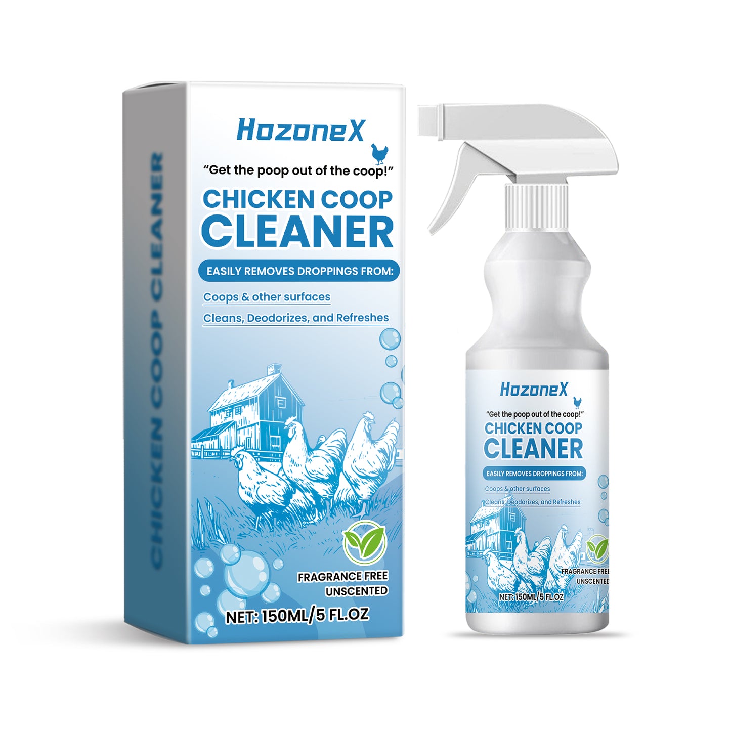 HozoneX Outdoor Chicken House Deodorant Gentle Non-Irritating Fresh Clean Odour Removers for Chicken House Environment