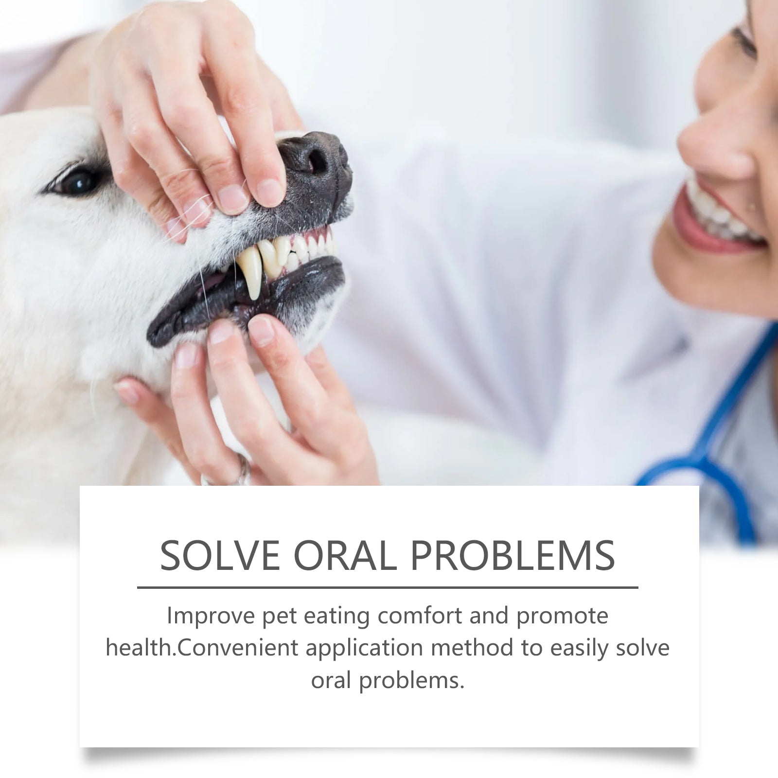 Yegbong Pet Oral Repair Gel Pet Oral Cleaning Gel for Removing Stains and Yellow Teeth Daily Care