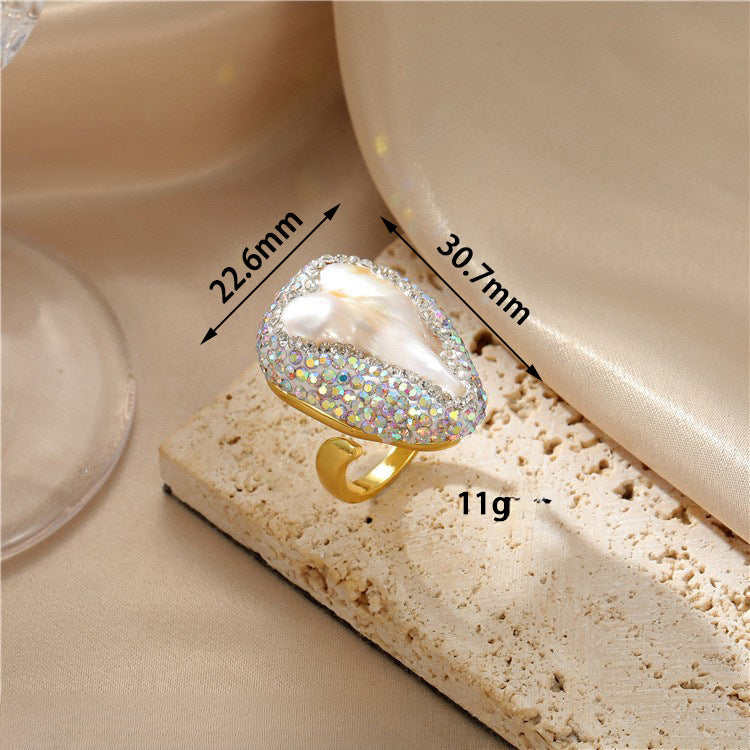 Vintage Style Natural Amethyst Gemstone Ring Niche Temperament Open Retro adjustable openning High-end Feel Ring for Women