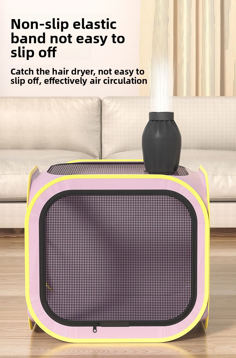 Household hair dryer, pet drying box, cat bath dryer, special hair dryer bag for small dogs