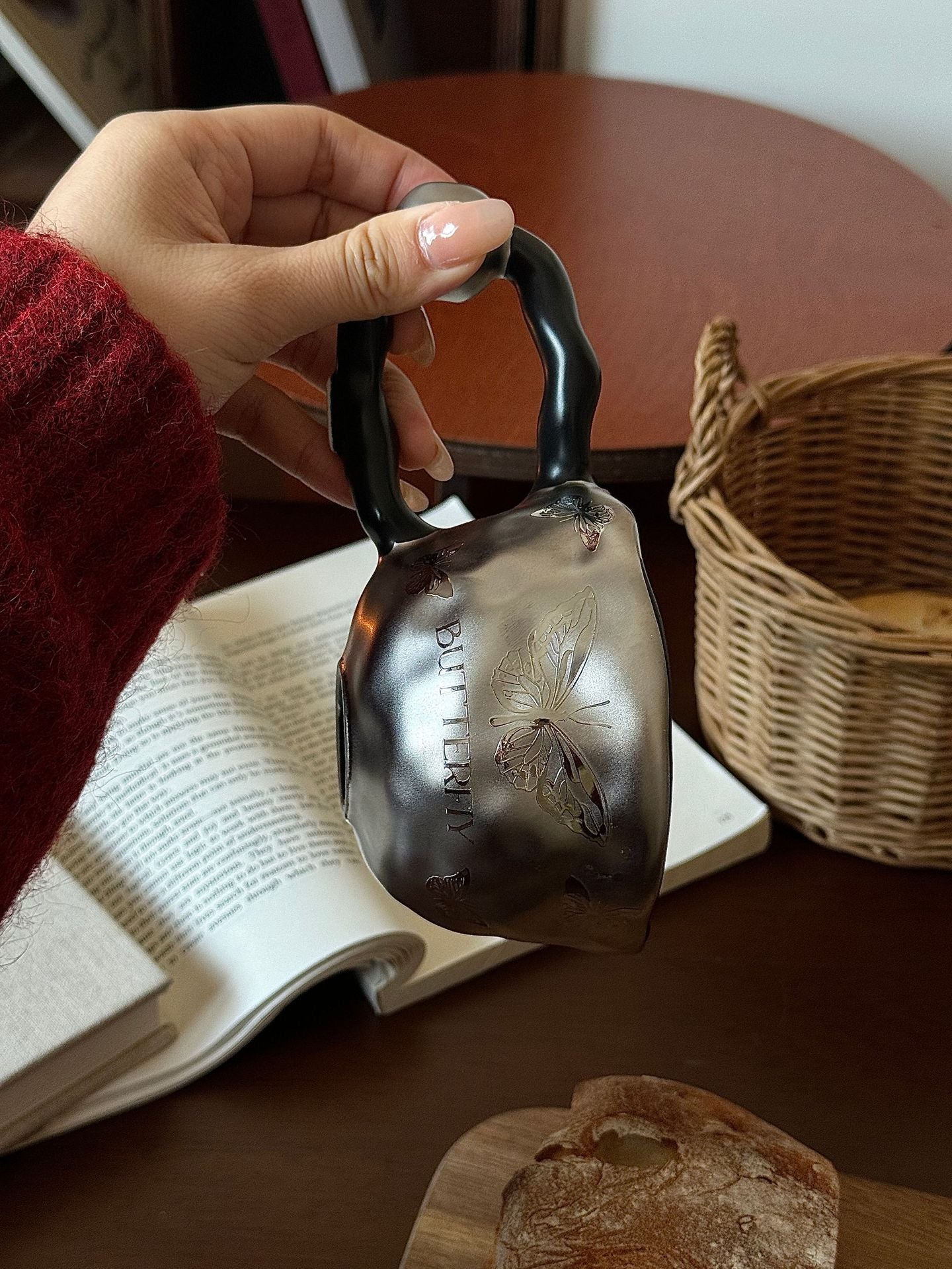 （Three cups）Light Luxury High-End Ceramic Mug Creative High-Value Home Office Elegant Goddess Coffee Cup Tea Cups