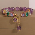 Bracelet Purple Crystal Bracelet Female Ins Niche Design Micro Inlaid Zirconia Hand String