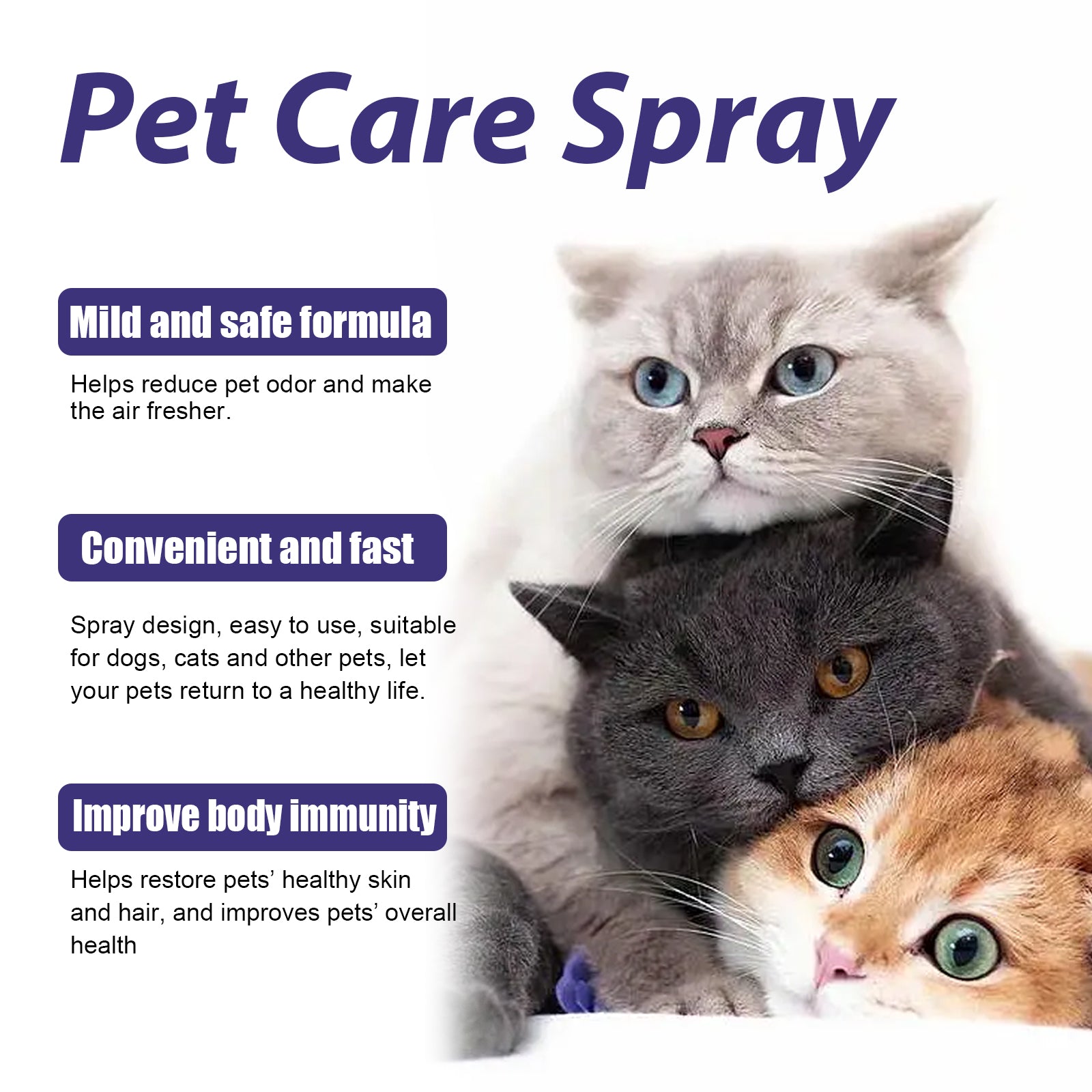 Yegbong Pet Antibacterial Spray for Cats Dogs Skin Care