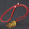 East Sea Imitation Natural Yellow Crystal Pixiu Pendant Men's Necklace Women's Obsidian Pendant Buddhist Bead Jewelry