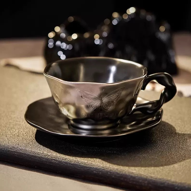 （Three cups）Light Luxury High-End Ceramic Mug Creative High-Value Home Office Elegant Goddess Coffee Cup Tea Cups