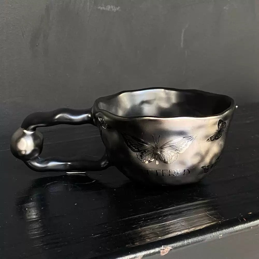 （Three cups）Light Luxury High-End Ceramic Mug Creative High-Value Home Office Elegant Goddess Coffee Cup Tea Cups