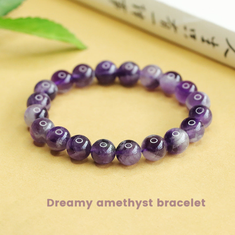 Natural amethyst bracelet, lavender dreamy crystal bracelet